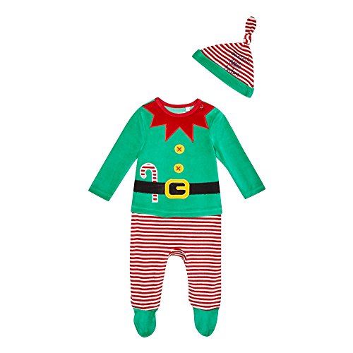 Bluezoo Kids Christmas Elf Sleepsuit And Hat 6-9 Months