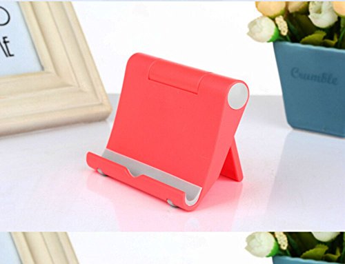 Multi-Winkel Ständer Halter für Tablets, E-Reader und Smartphones: iPad Serien iPad Air iPad Mini iPhone 6, 6S, 6 Plus, 6S Plus, Google Nexus 7 / 10 / 4 / 5, Samsung Galaxy Tab 2 Tab 3 Tab 4 Tab S Note Serien, Galaxy S5 S4 S3, Sony Xperia Tablet Z S, Klappbar Reisefreundlich (Rosa) - 3