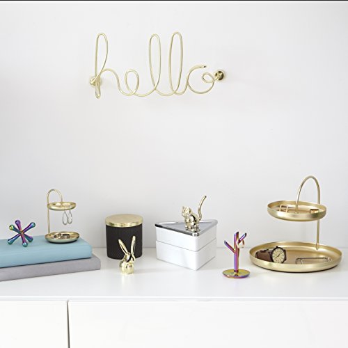 UMBRA-Hello-Fil-de-mtal-dor-Hello-A-visser-au-mur-pour-un-message-dcoratif-Dimension-324x147x72cm