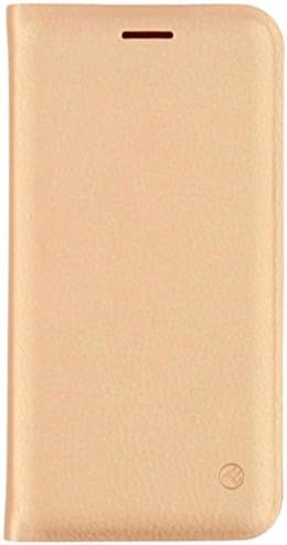 Tellur Premium Leather Flip Folio Book Case with Embedded PC Casing for Apple iPhone X - Gold