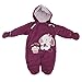 Baby Girls My Little Cupcake All In One Hooded Winter Snowsuit (Newborn) (Fuchsia)