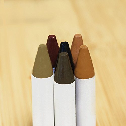 Möbel-Reparatur-Set – 12 Stück,, Stifte zum Entfernen von Kratzern, Set mit Filz-Markern und Wachs-Kreiden - 4