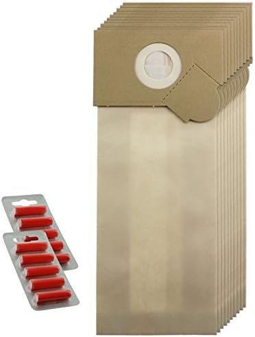 SPARES2GO Strong Dust Bags for Mercedes 1107 1207 Vacuum Cleaner (Pack of 10 + 10 Fresheners)
