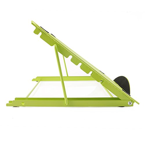 Laptop Ständer Notebookständer Belüftet Verstellbar Faltbarer Metall Ineinander Notebook Standplatz, 24x19CM für Laptop Notebook Pad Phone Tablets-Novata - 5