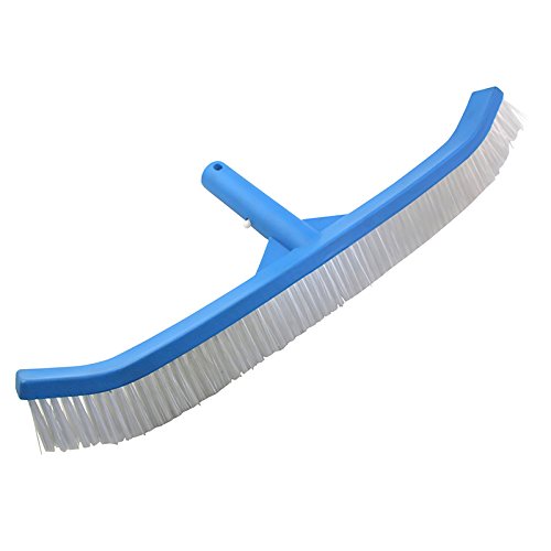 Beckenreinigungsbürste mit abgewinkelten Ecken (ca. 45 cm) zum Aufstecken auf eine Teleskopstange - Für Pool - Schwimmbad - Gartenpool