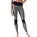 Produktbild Hosen Damen,Dasongff Damen Frauen Sport Yoga Leggings Hohe Taille Patchwork Laufhose Gym Yoga Pants Workout Fitness Elastische Schlank Leggings (L, Schwarz)