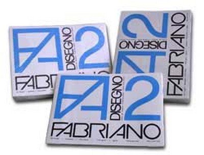 Fabriano F2 06201516, Album da Disegno, Formato 24 x 33 cm, Fogli Lisci Riquadrati, Grammatura 110gr/m2, 20 Fogli, 10 pezzi