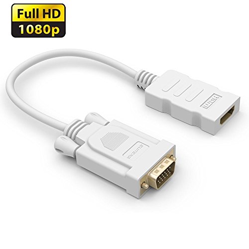 ELUTENG HDMI auf VGA Adapter Kabel 1080p Full HD Adapter HDTV HDMI VGA Male Vergoldete Kontakte für Apple TV , Chromebook , DVD Player , Macbook , Laptop , Ultrabook HDMI to VGA Converter