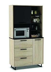 Küchenschrank 933 EICHE-schwarz Schrank Küchenregal Küchenmöbel