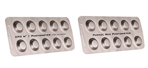 POWERHAUS24® – 60 Photometer Testtabletten – 30 pH Wert Phenol Red und 30 freies Chor DPD 1 - 2