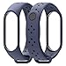 Produktbild Armband Für Xiaomi Mi Band 3 Band, MuSheng Silikon Weich Sport Uhrenband mit Rahmen Band Ersatz Fitness Mode Verstellbar Smart Watch Strap (Blau)
