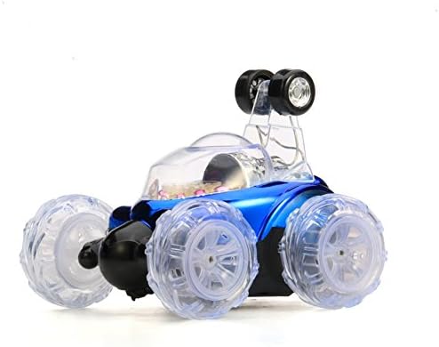New Children's Toy RC Cars With led Light And Music Dump Stunt Car Remote Controll Electric Car Special Toys For Children Gift (Blue)