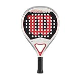 Única - Rojo (Rojo / Negro) Wilson Carbon Force Lite Raqueta de Pádel, Unisex Adulto, Rojo/Negro, Talla Única