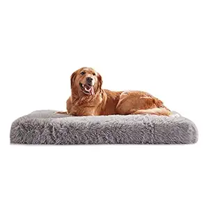 PETABBY Orthopedic Dog Bed for Medium Large X-Large Jumbo Dogs, Waterproof Thick Dog Bed Mattress with Removable Washable Cover, Pet Bet Mat for Crate with Non-Slip Bottom