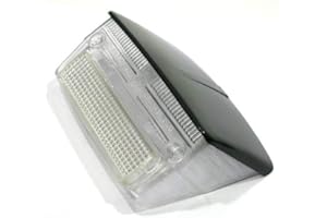 AER MOTO SPARE PARTS Corpo Luminoso Fanalino Posteriore Stop Bianco Tetto Nero per VESPA 50 special