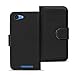 Produktbild Wiko Lenny 2 Bookstyle Hülle, Conie Mobile PU Leder Schutzhülle Handytasche Bookcase Tasche Premium Klapphülle in Schwarz