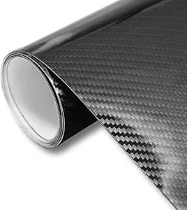 QUADA 3D Carbon Fiber Car Decoration Stickers,Rear View Mirror Stickers DIY Door Handle Paint Scratch Protector Sticker Door Sill Scuff Guard,Welcome Pedal Protect Bumper Protector Sticker (12x24)