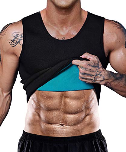 Chaleco sauna hombre compresion de neopreno chaleco modelador camiseta reductora para adelgazante sudoración musculación con cremallera