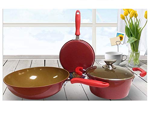 Preisvergleich Produktbild Huaishu Exquisite Eisen Pfanne Dreiteilige Suppe Gebratene Pfanne