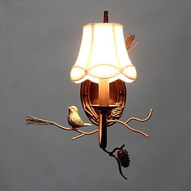 RY North Amercian Vintage Metal with Resin Bird and Pine Cone Wall Lamp Fit for the Living Room / Dining Room Wall Light 220-240V