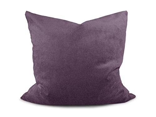 Hochwertige Kissenhülle mit samtig-weichem Chenille-Touch und dezentem Design – erhältlich in 14 modernen Farben und 3 verschiedenen Größen, 60×60 cm, brombeere - 2