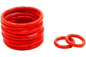 YHLOUBB 30 piezas de silicio rojo Silicona o anillo de 1 mm de grosor de goma Junta tórica Junta o lavadora de anillo,7x5x1mm