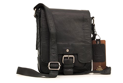 ASHWOOD - 8341 - Bolso Bandolera - Apto para iPad y Tablet de tamaño A5 - Cuero - Negro