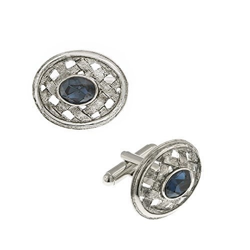1928 Jewelry Herren-Manschettenknöpfe Kristall Blau 2.032 cm – 61719