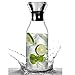 Produktbild DOOTEE Glaskrug 1,5 Liter Glaskaraffe Wasserkrug aus Borosilikatglas Kühlkaraffe mit Edelstahl Deckel Karaffe Glaskanne