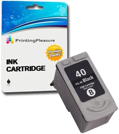 Printing Pleasure PG-40 Black Remanufactured Ink Cartridge for Canon Pixma & MultiPass Printers