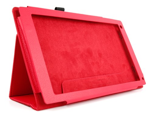 DURAGADGET maßgefertigte PU-Lederschutzhülle für das ARCHOS 101 NEON 10.1 Zoll Tablet PC - ROT
