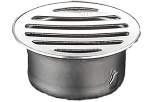 for HPLIVE 63 mm Round Floor Drain Stainless Steel Anti Blocking Floor Drain for Outdoor Roof Plug-in Floor Drain with Large Displacement for Garden Outdoor Patio