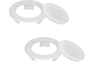 KINBOM 2 Sets Terrassentisch Sonnen Schirmlochring und Kappen Set, Schirmlochabdeckung Tisch und Stopper Ersatz Sonnenschirm Zubehör für den Außenbereich Garten (Klar)