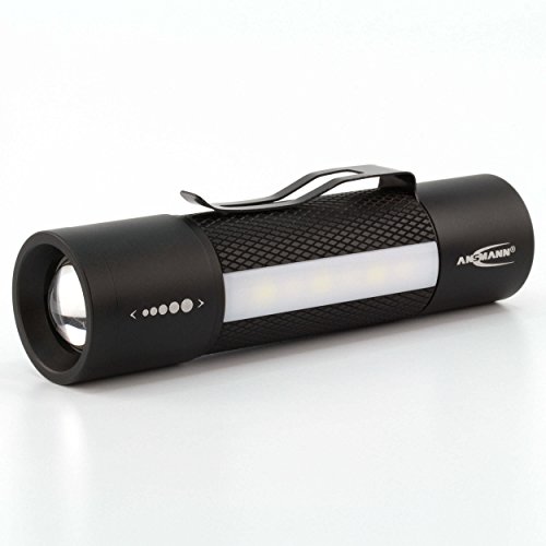ANSMANN Future Multi-Funktions LED-Taschenlampe fokussierbar + Arbeitslicht + Signal-Blinklicht + Haltemagnet inkl. Gürtelclip & 3x AAA Alkaline Batterie - 13