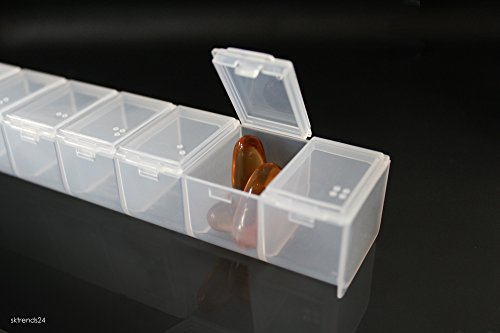 7 TAGE PILLENDOSE MEDIKAMENTENBOX TABLETTENBOX PILLENBOX BLINDENSCHRIFT