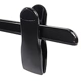 Hangerworld 60 Schwarze Kunststoff Kleiderbügel mit verstellbaren Klemmen für Hosen/ Röcke – 36cm breit - 3