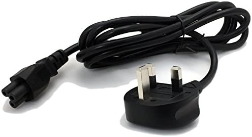 2.0M C5 Cloverleaf Power Cord/Mains Cable Lead/UK Type Plug for Laptop Adapter/Charger Acer Dell HP Compaq Sony Toshiba Vaio Delta fully molded 13Amp Fuse 0.75mm2 Conductor by Devolta ®