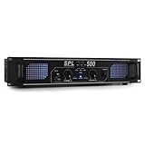 El Skytec SPL500es un gran amplificador de potencia de pequeño tamaño, ideal para fiestas yeventos pequeños, así como para uso doméstico. Este aparato combina la potenciade un amplificador de potencia con la flexibilidad de un amplificador Hifi quecuenta con múltiples conexiones de entrada y un ecualizador básico integrado.