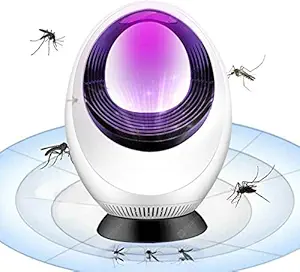 KPJ MART Electronic UV Mosquito Killer Lamp USB Powered Kids Safe Trap Photo-Catalysis LED Strong Suction Fan Insect Killer Repellent Lamp Bug Zapper(Oval Shape)