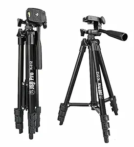 JSD Pro JSDK-312 50 inch Lightweight Aluminium Tripod for Smartphone Action Camera & DSLR - Payload 2 Kg.