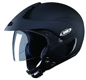 Studds Marshall Open Face Helmet - Matt Black (L)