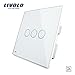 Produktbild Livolo UK Standard Kristall-Glas Panel Smart Touch Fernbedienung Leuchte Schalter, weiß, VL-C303R-61, 250.00 voltsV