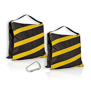 ESINGMILL Saddlebag Sand Bags for Photography Video Equipment, 2 Pack Super Heavy Duty Empty Sandbag Weight Bags for Photo Video Studio Stand, Light Stand Tripod and Jib Arm Mini Camera Crane