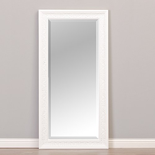 Pompöser barock Spiegel FIORA 100x50cm weiß-silber - 4