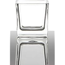 InnaGLAS Photophore Cube Verre Transparent 12x12x12cm - Bougeoir Moderne Et Élégant
