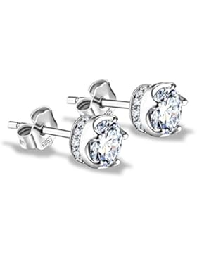 J.Vénus Damen Ohrstecker Ohrringe Set Basic 925 Sterling Silber, Ohrringe mit Etui …