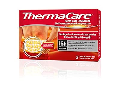 ThermaCare - Patch Auto-chauffant Dos - Soulage les douleurs du bas du dos - 8H de chaleur constante - Boîte de 2 patchs dos