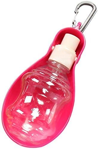 SHOWHAS Portable Water Dispenser Travel Silicone Folding Pet Bottle,Dog Water Bottle,Pet Travel Water Bowl Outdoor Canteen Kettle with Removable Cup for Dogs Cats (pink)