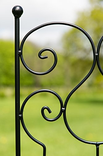 Steckzaun Höhe: 195cm Schwarz B: 80cm Rankhilfe Rankgerüst Rankgitter Metall - 6