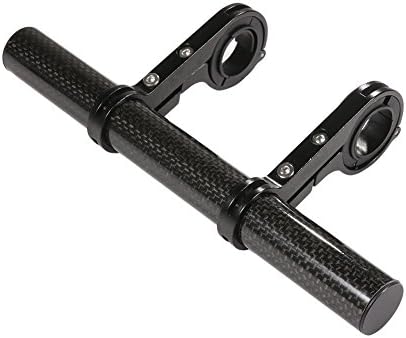 Double Handlebar Extender Holder Great for Bike Mounts, Flashlights, Speedometer Extension Installation (Carbon Fiber for 25.4-31.8MM)